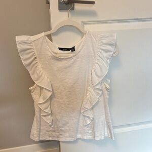 Vero Moda White Ruffle Sleeve Blouse